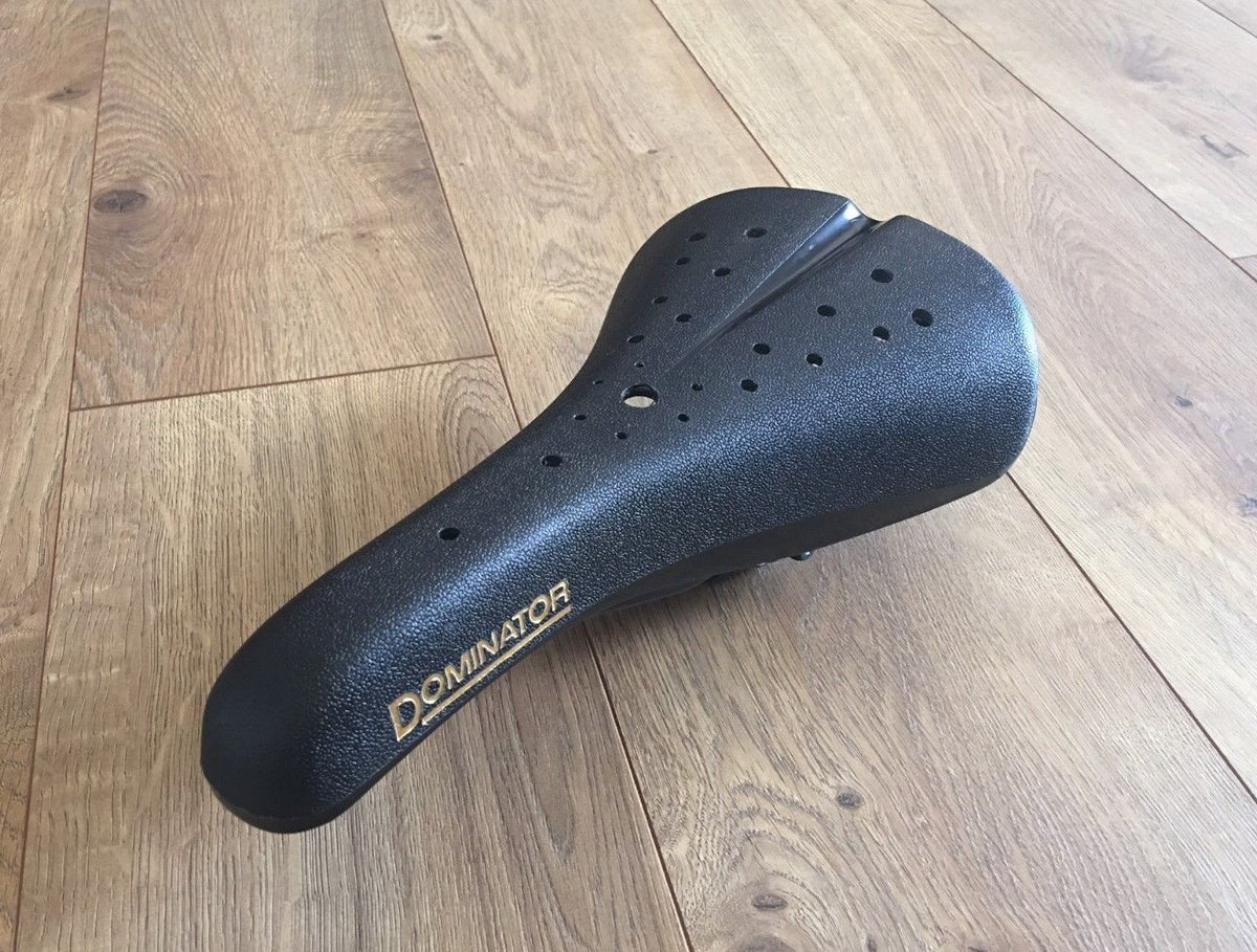 Black BMX Bicycle Seat - Viscount Dominator Hard Shell Old School Saddle