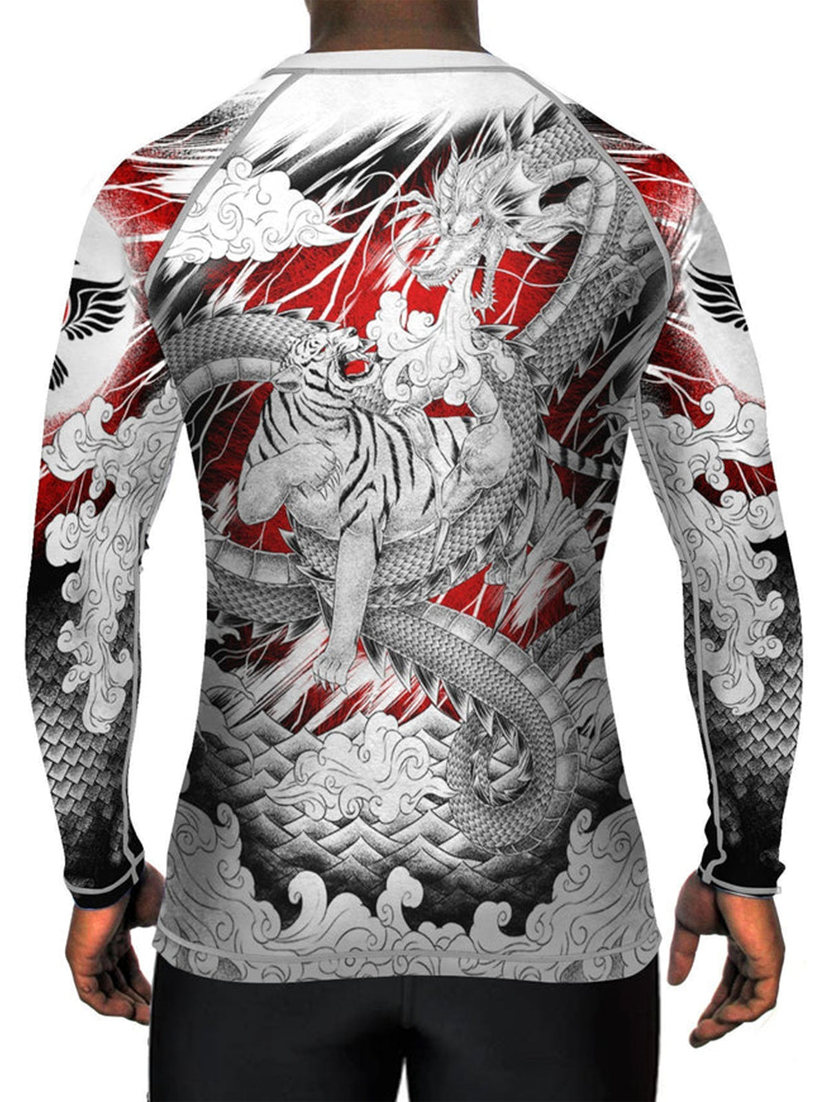 Men's MMA Rash Guard Long Sleeve Compression Top for BJJ & Training