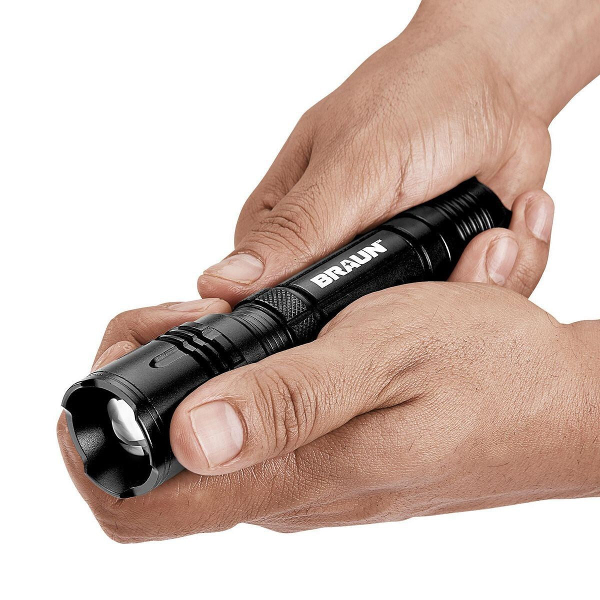 Waterproof Rechargeable Tactical Flashlight 1800 Lumens with Zoom & USB Charging