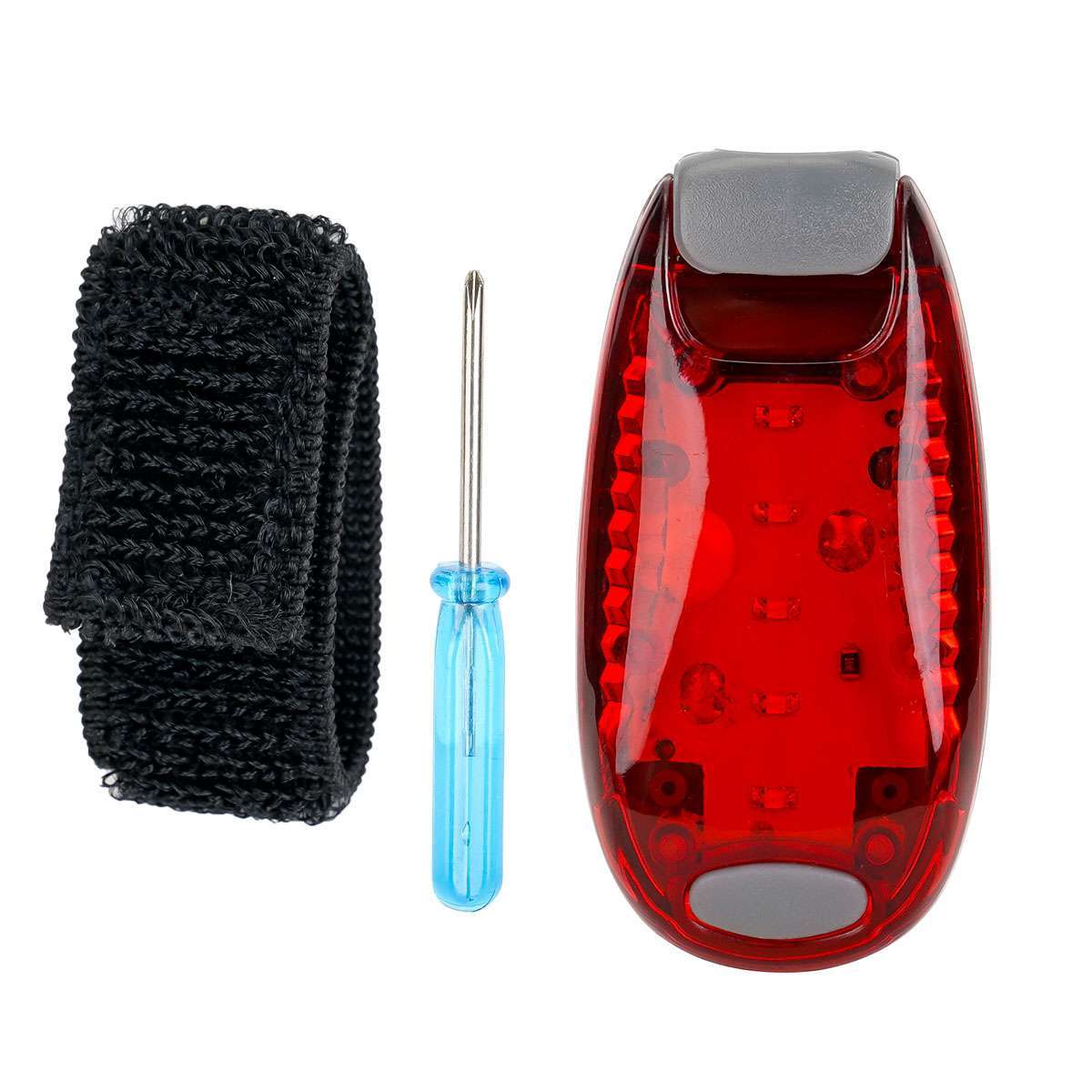 2-Pack LED Safety Clip-On Bicycle Tail Lights - Night Warning Strobe Lamp