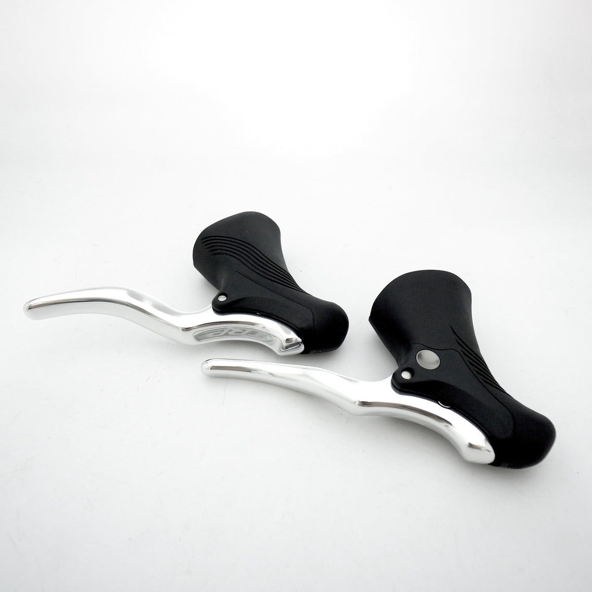 Aluminum Bike Brake Levers for Road & Fixed Gear Bikes - Black & Silver Set