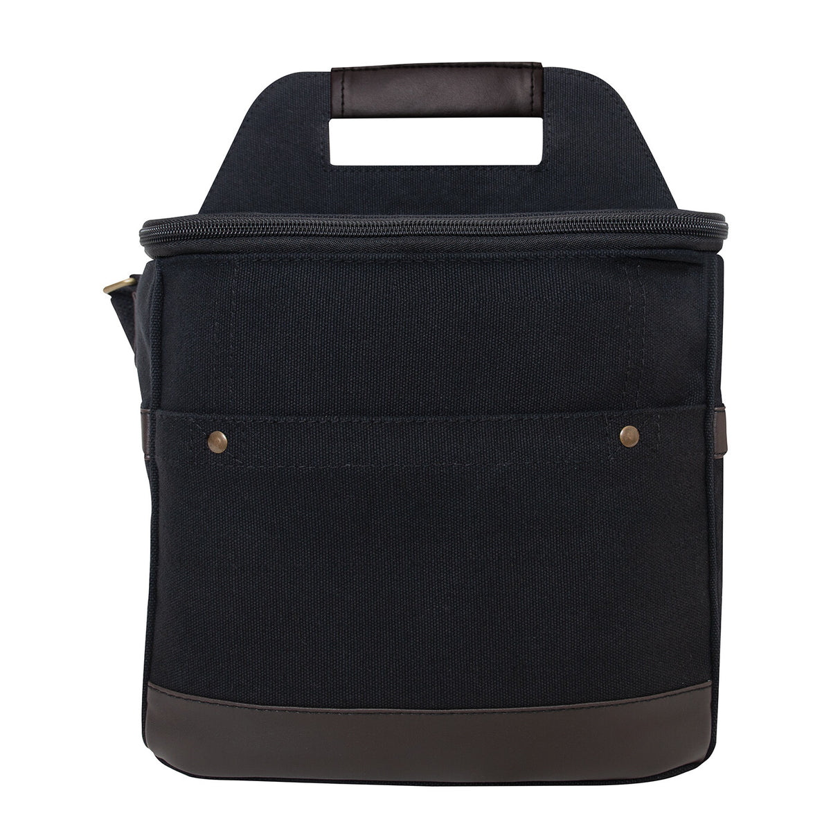 Insulated Travel Cooler Bag with Canvas & Leather Details, Multiple Colors