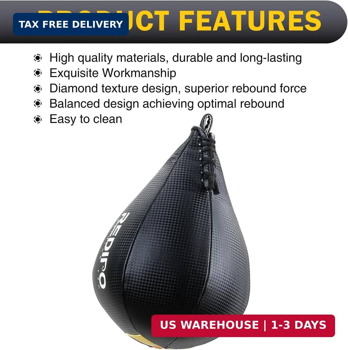 Heavy Duty PU Leather Speed Bag for Boxing Training - Hanging Speed Punching Ball