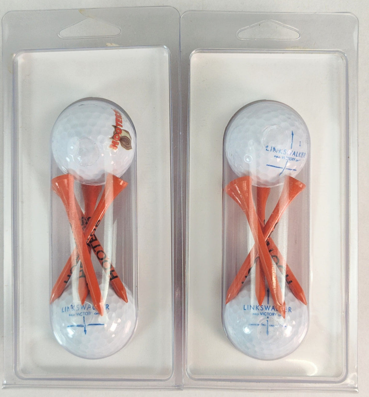 Golf Balls and Tees Set - Hooters White Golf Balls & Orange Tees Pack