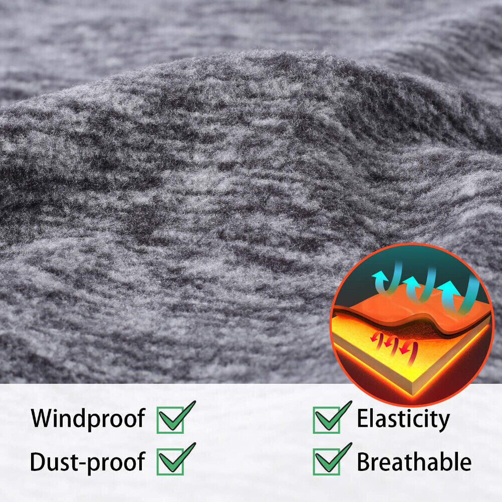 Unisex Winter Fleece Neck Gaiter Face Mask - Windproof & Warm, 2-Pack