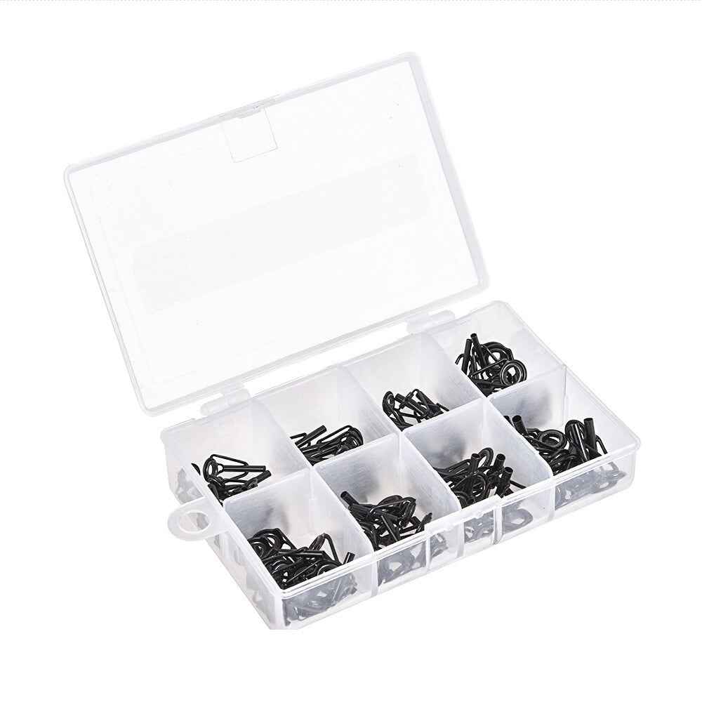 Ceramic Fishing Rod Guide Tips Set - 80pcs, 8 Sizes, Durable Line Repair Kit