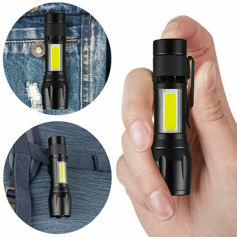 Rechargeable LED Tactical Flashlight with 3 Modes, Compact & Waterproof