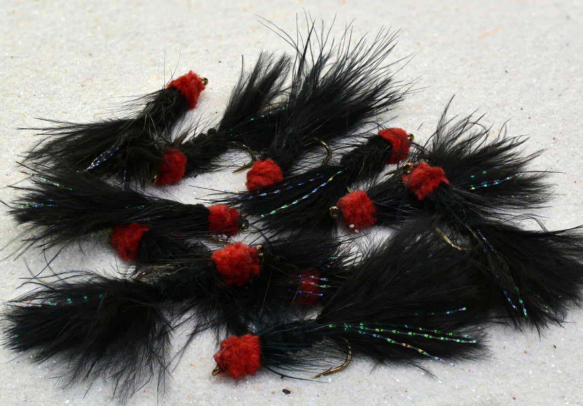 Weighted Egg Sucking Leech Streamer Fly with Flash - Assorted Hooks for Trout & Salmon