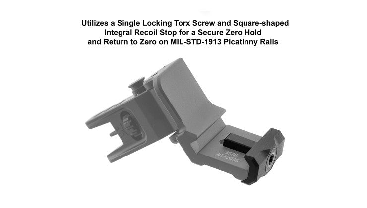 45 Degree Offset Aluminum Flip Up Sights for Rifles and Firearms