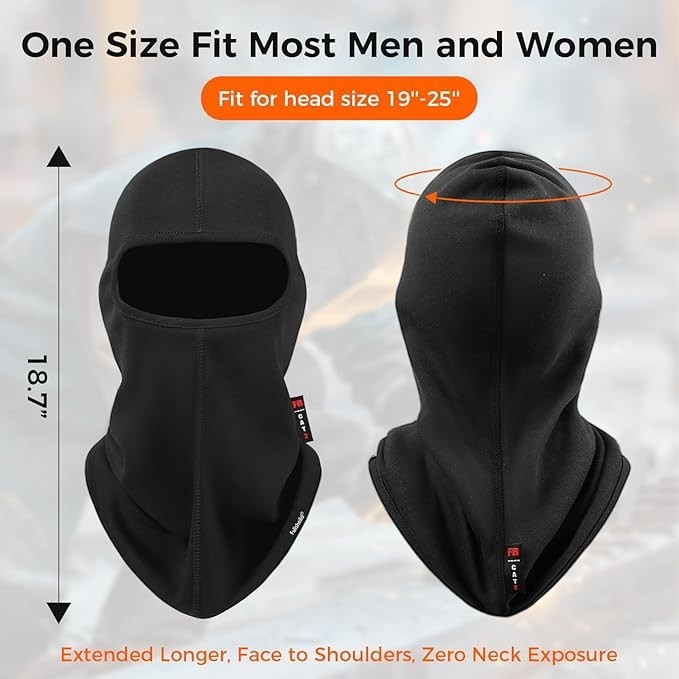 Fire-Resistant Balaclava Face Mask NFPA 2112 One Size Black
