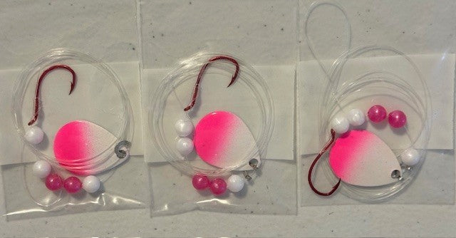 Walleye Crawler Harness Set - 24 Pack with Size 3 Colorado Blades and Hooks
