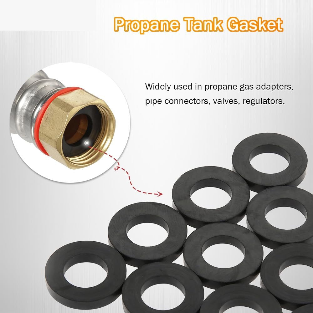 20 Pcs Propane Gas Adapter Gasket O-Rings Rubber Seals for Connectors and Valves