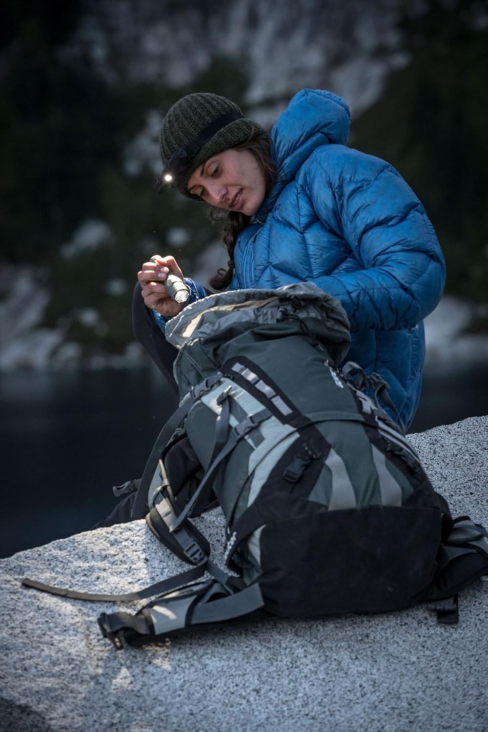 Dual-Output LED Flashlight with Click Switch - Green, Compact & Durable
