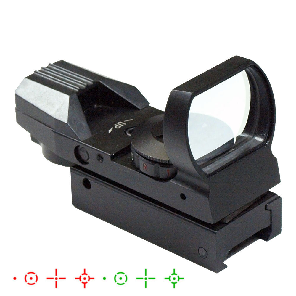 Red Green Dot with 4 Reticle Patterns for 20mm Rails – Tactical Scope