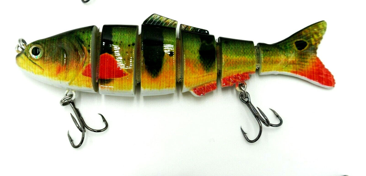 Jointed Fishing Lure Set - 4 Pack Multi-Segment Swimbaits for Fresh & Saltwater