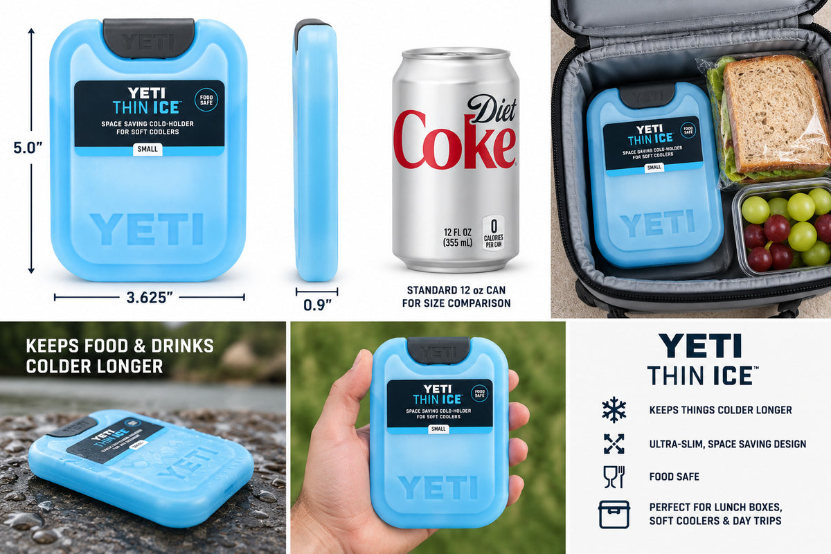 YETI Thin Ice Reusable Freezer Pack for Coolers and Lunch Bags - Blue 5"