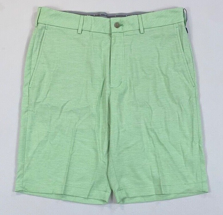 Men's Golf Shorts Flat Front Seersucker Breathable Stretch Waistband