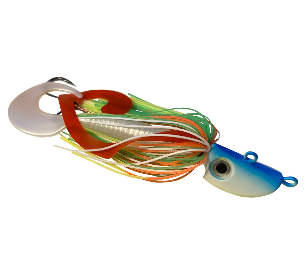 Saltwater Bass Jig - 3/4 Oz Bearded Bucktail Silicone Tails for Fishing