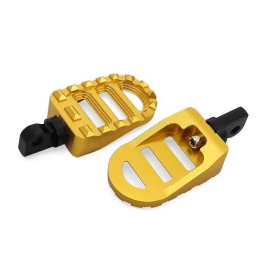 Small Gold Offroad Foot Pegs for Harley Dyna Motorcycle Footrests