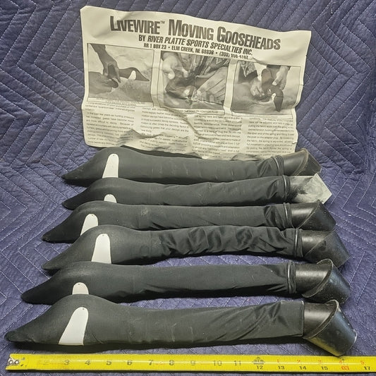 Moving Goose Decoys Set - Wind-Activated Canadian Goose Heads x6 for Hunting