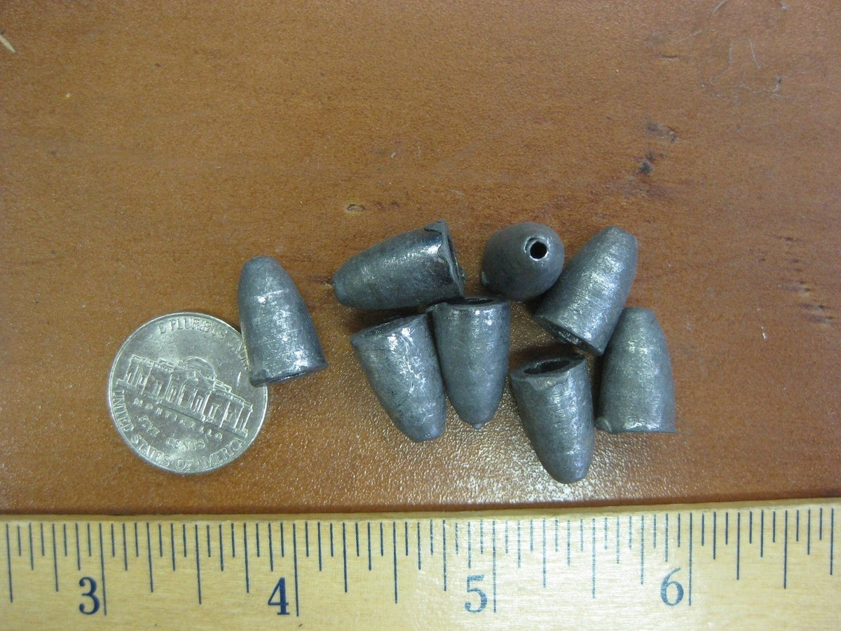 3 Pack Fishing Worm Weights - 3/8 oz #4 Sinkers for Tackle