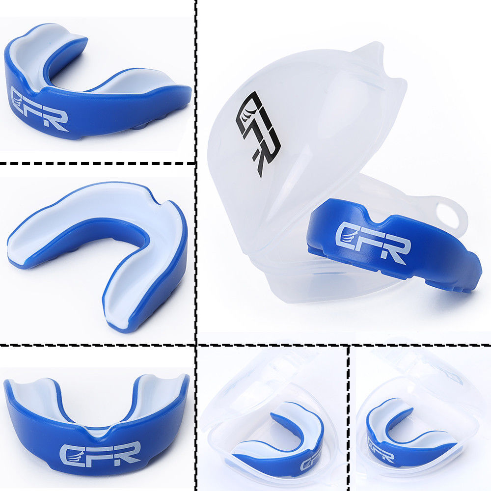 Gel Mouth Guard Case for Teeth Grinding Boxing MMA Sports Kids Adults