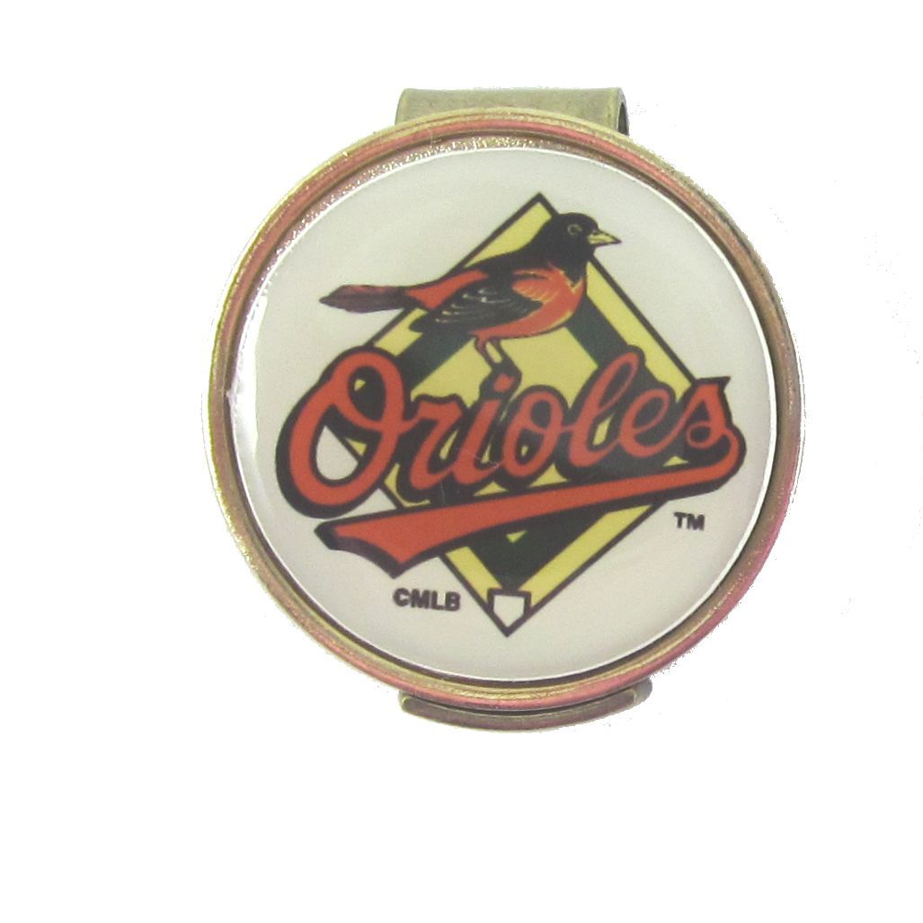 Baltimore Orioles Golf Hat Clip with Team Logo Ball Marker - MLB Licensed