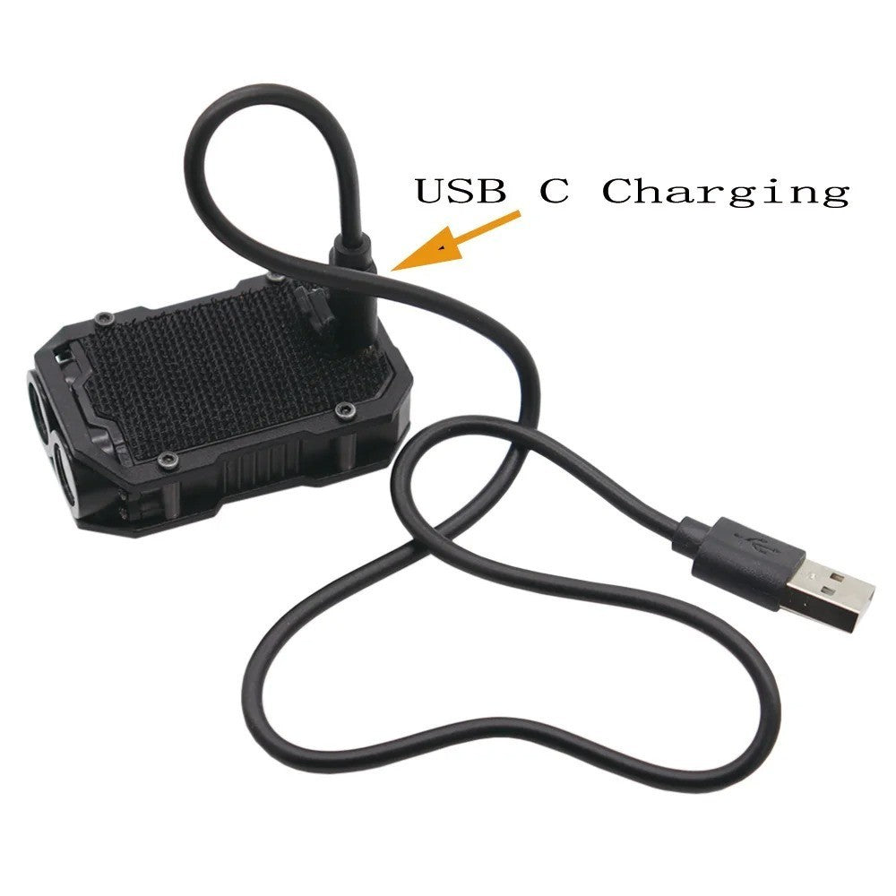 USB Rechargeable Tactical Helmet Safety Light with Flashing Modes Waterproof