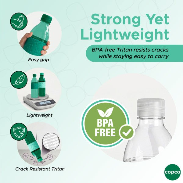16.9oz Leak-Proof Reusable Water Bottle Set with Non-Slip Sleeve
