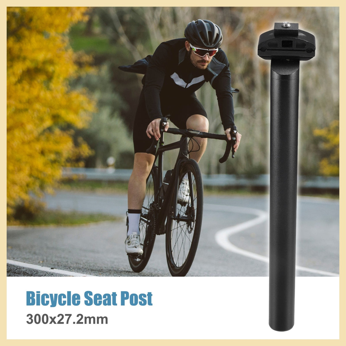 27.2x300mm Aluminum Bike Seat Post for Mountain & Road Bikes