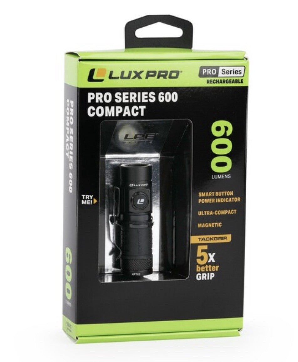 Rechargeable LED Flashlight 600 Lumens Compact EDC Waterproof Torch