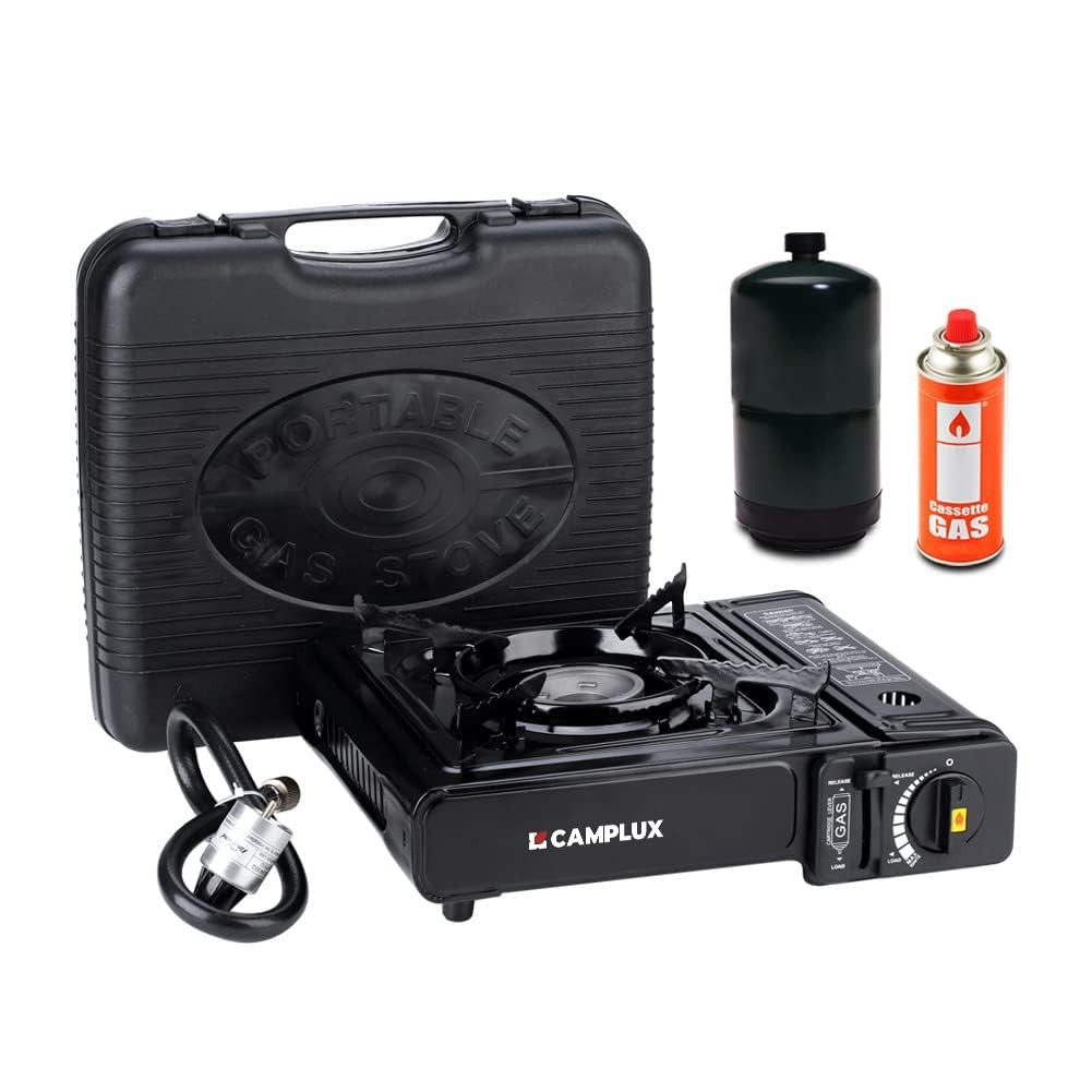 Portable Dual Fuel Camping Stove - Propane & Butane, CSA Certified with Carrying Case