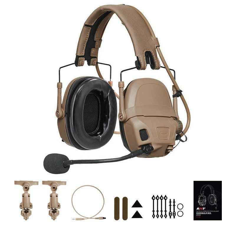 Tactical Noise Reduction Communication Headset with PTT for Helmet Use