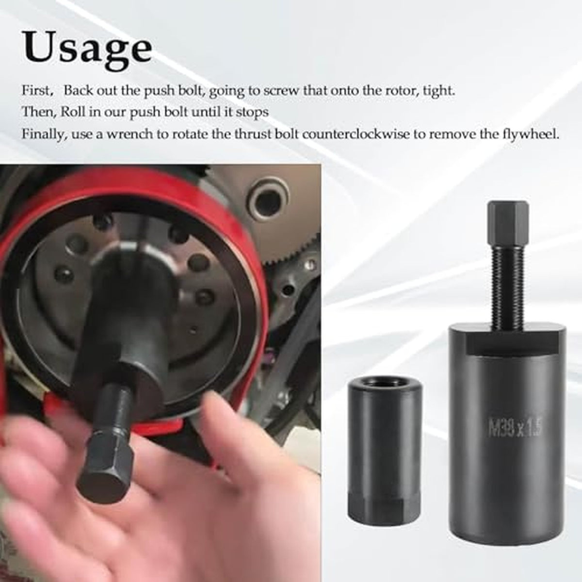 M38×1.5 Right Hand Flywheel Puller Remover for Suzuki and ATV Models