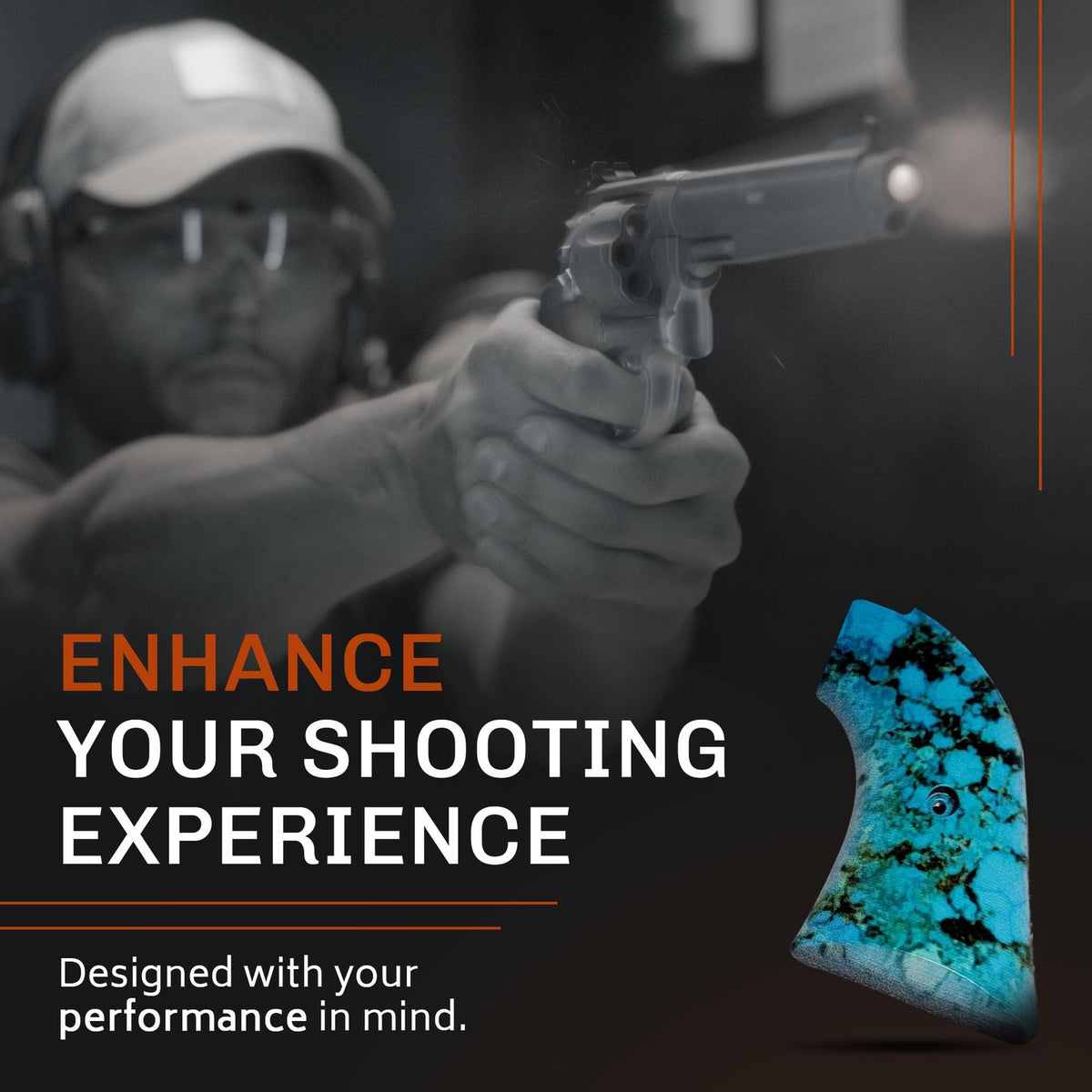 Heritage Rough Rider Revolver Grip Panels - Blue Turquoise ABS Fit .22 LR .22 Magnum
