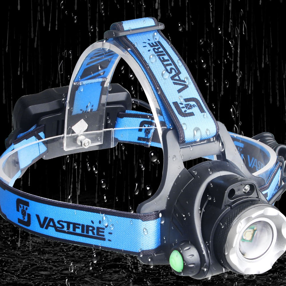 Rechargeable LED Headlamp with Red Light & Wave Control for Night Hunting