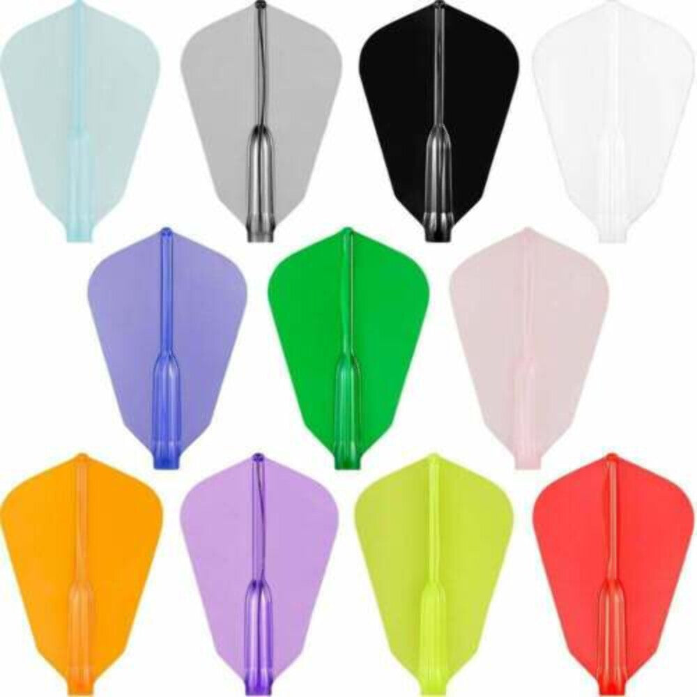 Dart Flights Fit Flight AIR F Shape (Fantail) Clear, 3-Pack