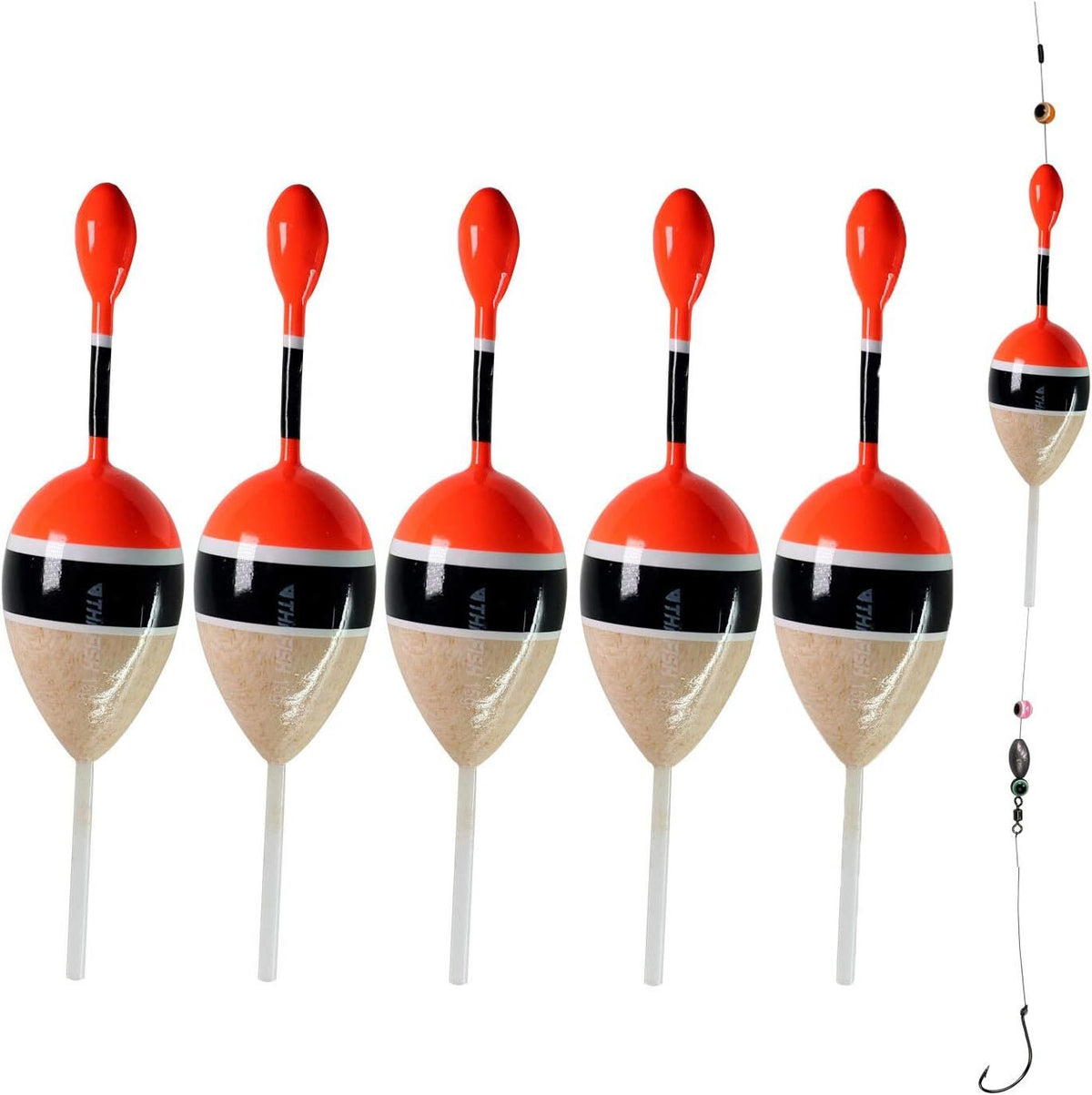 Balsa Slip Bobber Floats for Crappie Panfish Trout Bass Fishing Line Depth Slider