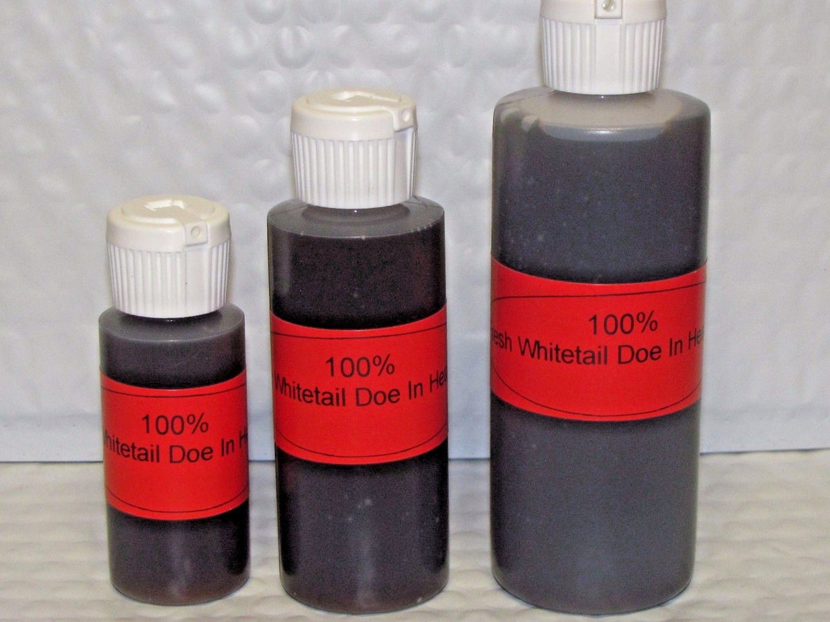 Deer In Heat Urine Lure - All Sizes for Hunting, Buck Estrous Scent