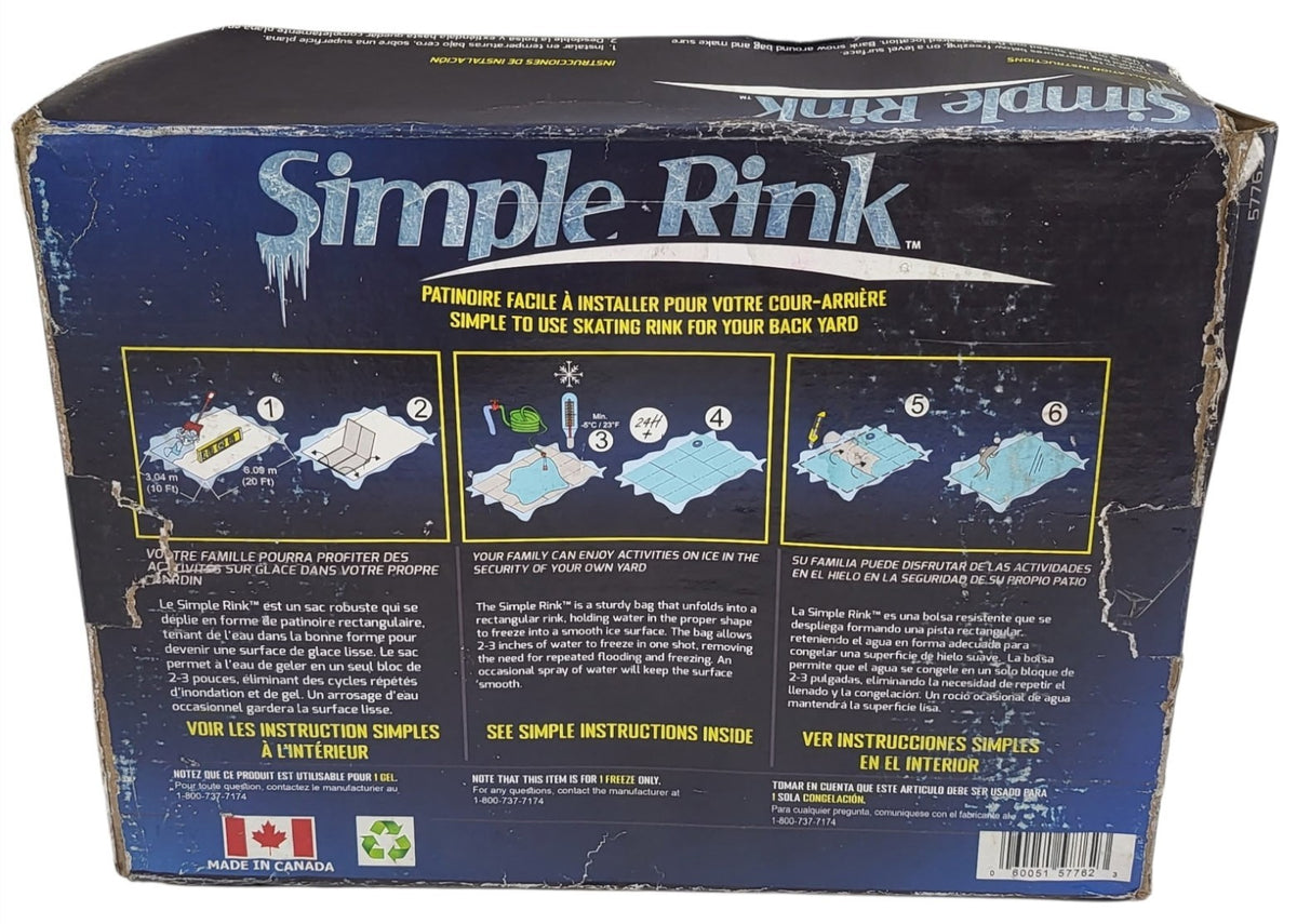 10ft x 20ft Backyard Ice Skating Rink for Outdoor Winter Fun and Ice Hockey