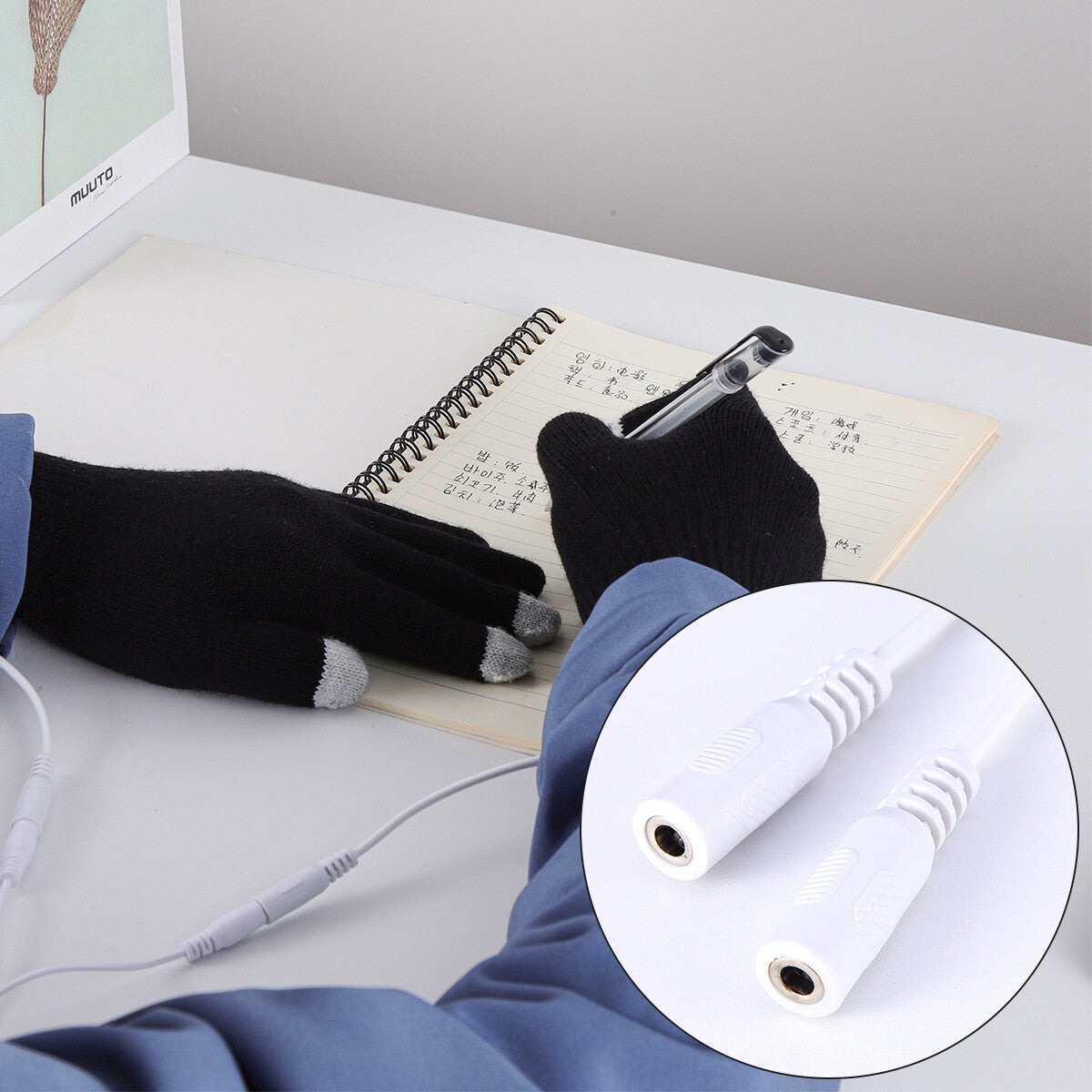 USB Heated Gloves Touchscreen Winter Mittens Knitted Hand Warmers