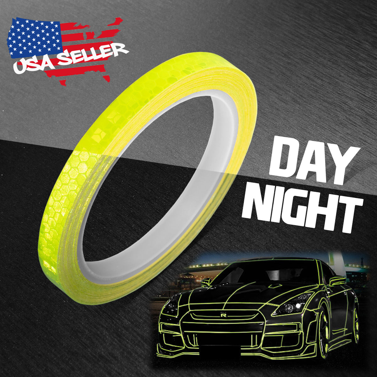 Reflective Safety Tape 26FT Roll Self-Adhesive Pinstripe Decal for Vehicles & Outdoor Gear