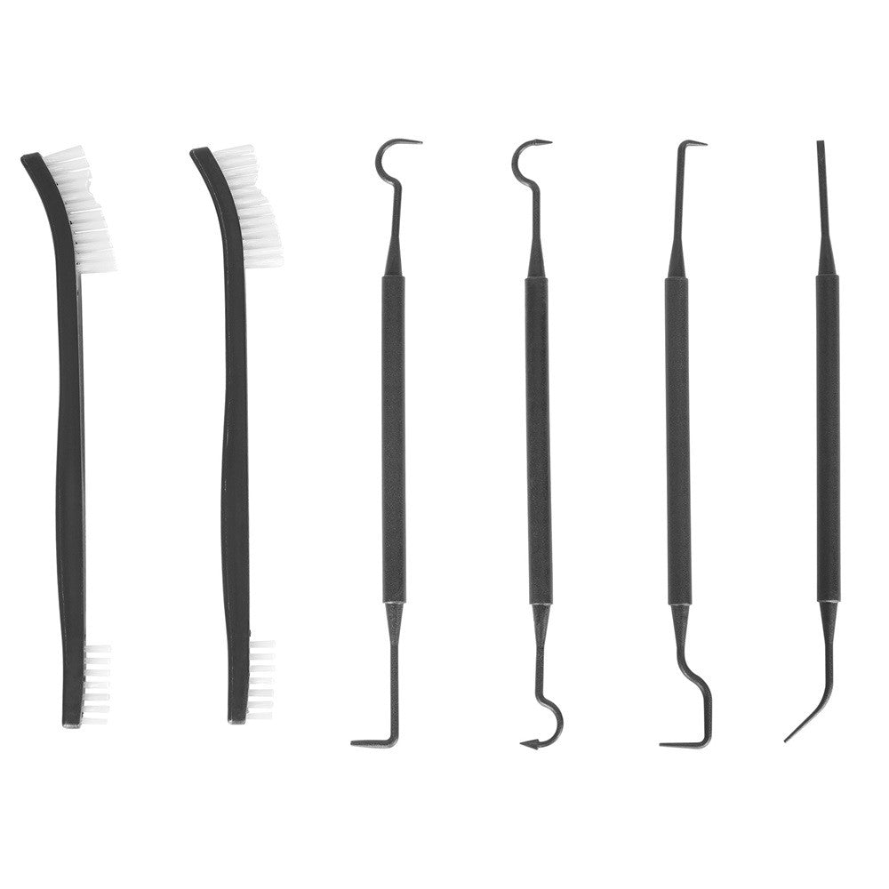 Gun Cleaning Brush Set with Nylon Brushes and Picks for Rifles and Pistols
