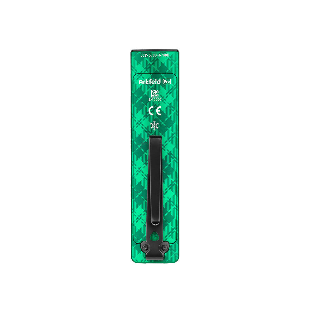 Olight Arkfeld Pro Snowflake Green CW & Red Oclip Gift Set - Portable EDC Flashlight with UV & Laser