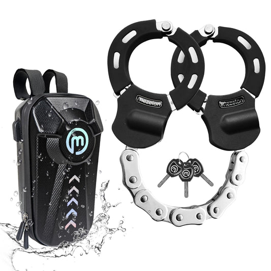 Heavy Duty 8mm Chain Lock for Electric Scooters with 3 Keys & Waterproof Bag