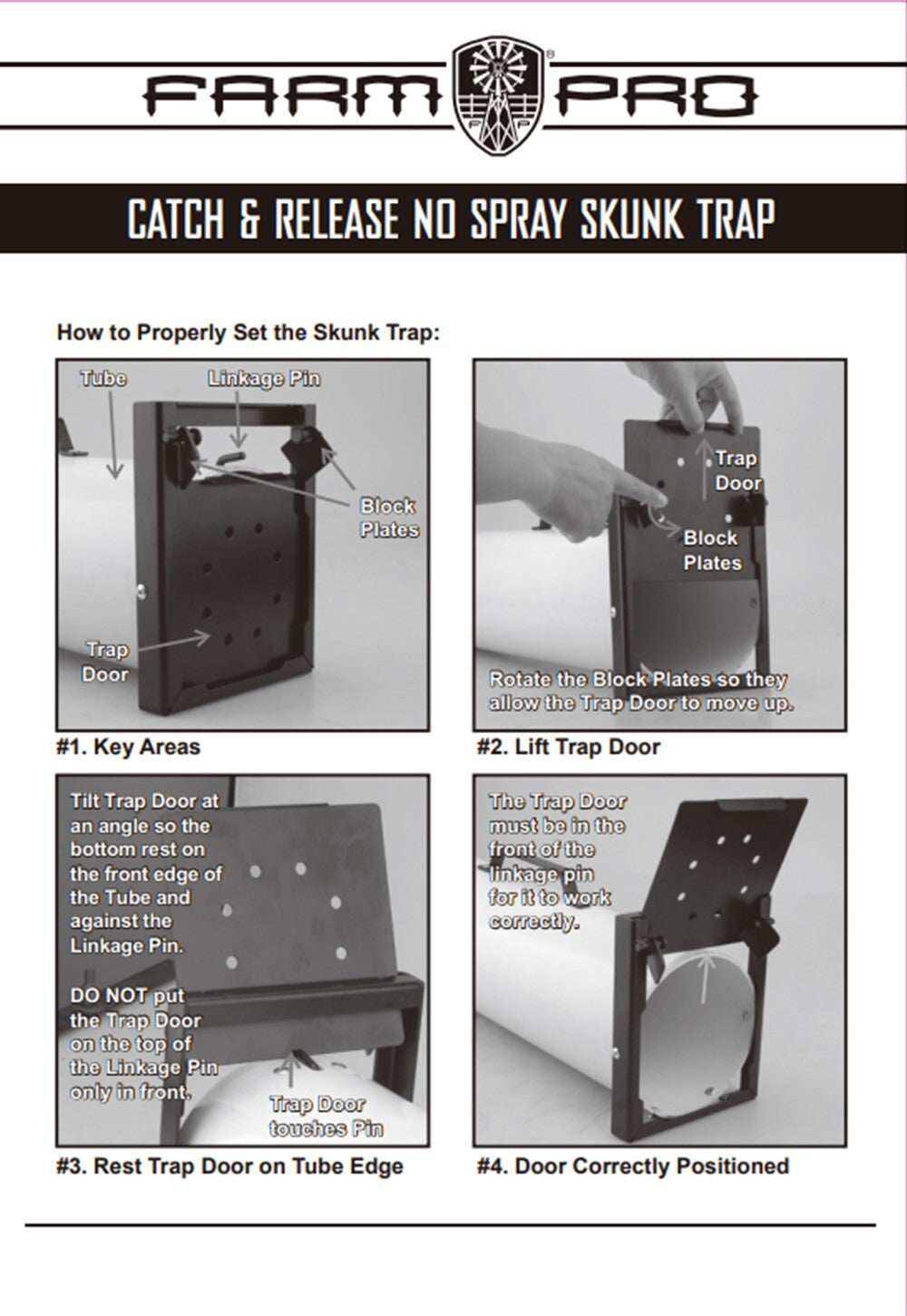 Live Skunk Trap - Spray Proof Humane Animal Catcher for Yard Garden Farm