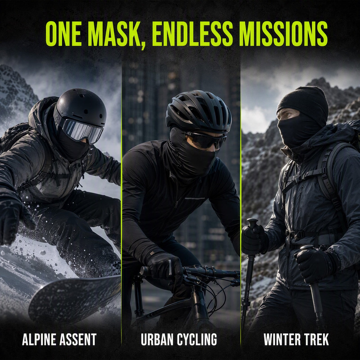 Lightweight Full Face Balaclava Ski Mask for Cycling & Motorcycling
