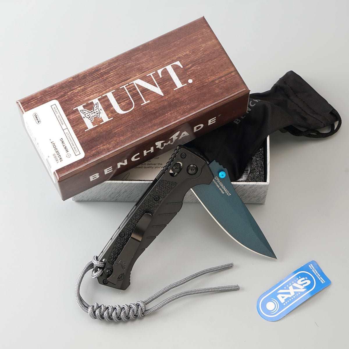 Folding Knife with CPM MagnaCut Blade and Gray Handle - EDC Pocket Knife
