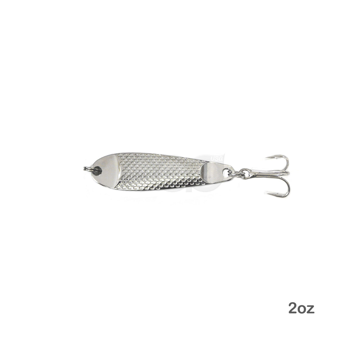 Fishing Spoons 2oz Hammered Silver Jig Lures for Saltwater & Freshwater