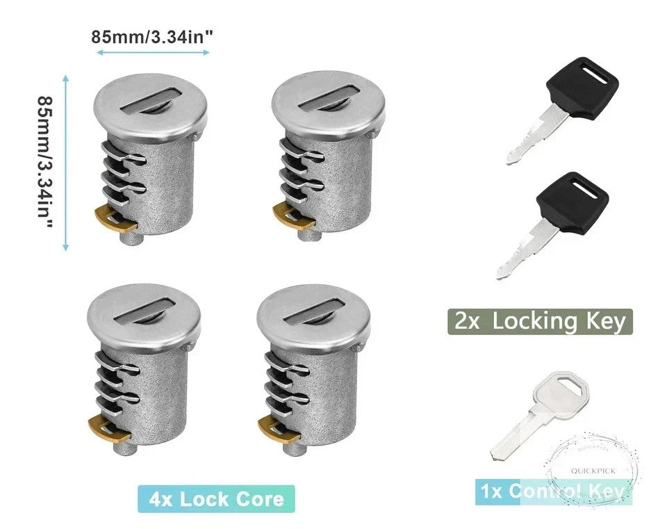 4 Pack Yakima SKS Lock Cores for Car Roof Rack System Replacement